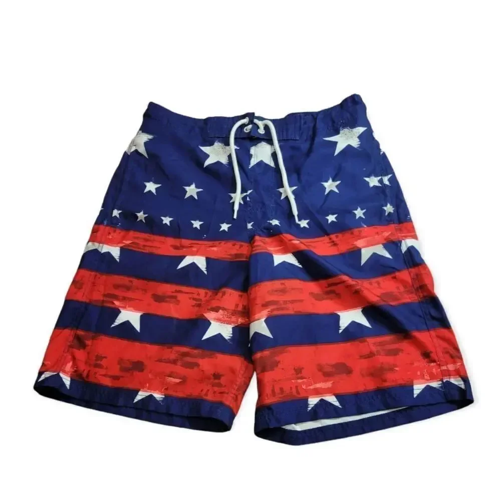 Orageous patriotic swim trunks M
